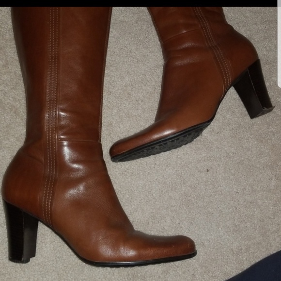Nickles Shoes - Nickles cognac bown leather heeled boots